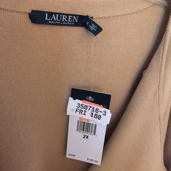 Ralph Lauren,NWT 2pc Tan Sweater Jacket Set 2XL❌❌SOLD - Picture 11 of 12